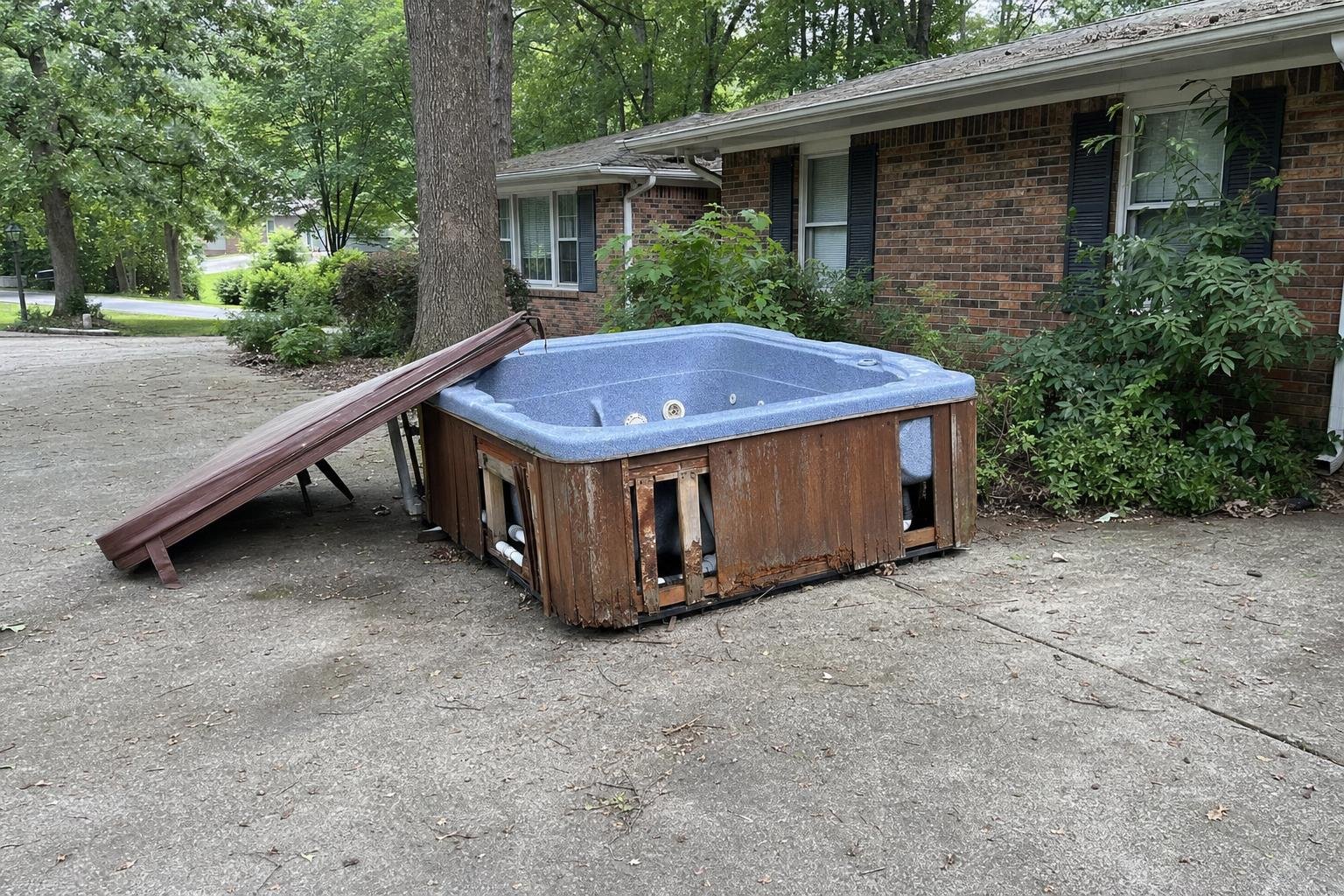 Illustrative image of hot tub removal work